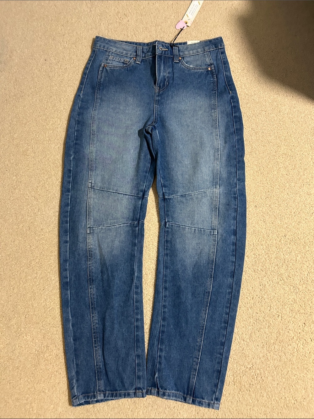 Celebrity Pink Blue Barrel Jean